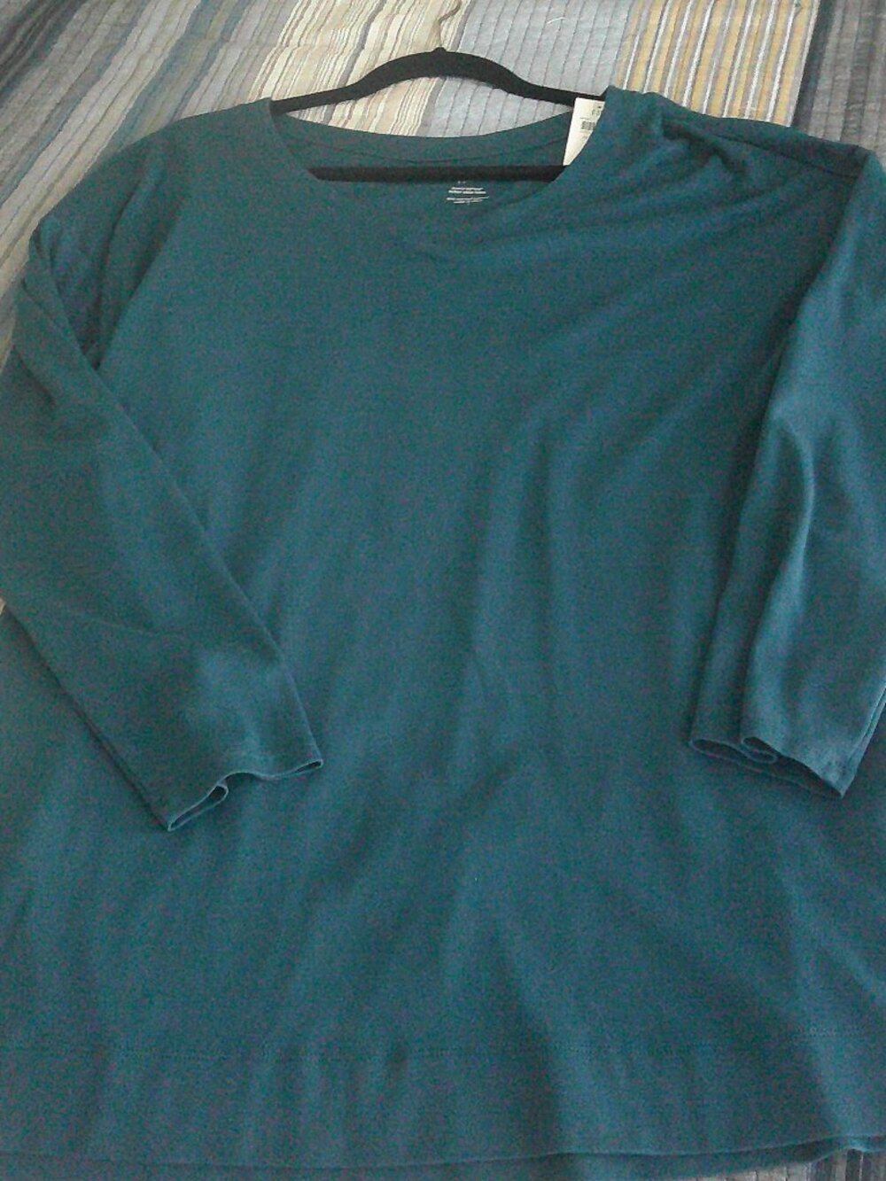 J. Jill Simply Supima Scoop neck top in Rich  Teal Size L NWT